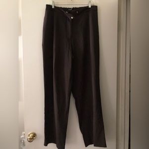 Pantology Brown Trousers Size 14 Regular thin waistband and elastic in back